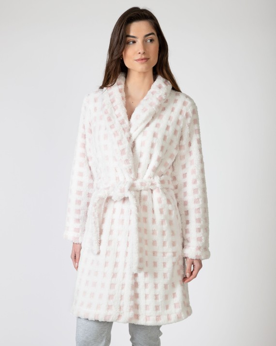 Short women's crossover gown