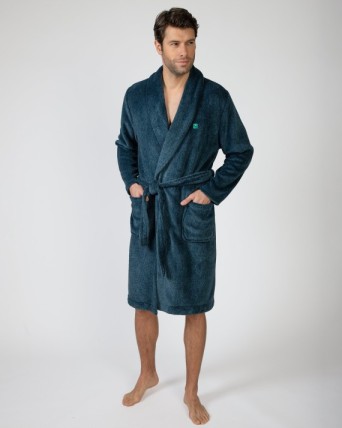 Bata de hombre larga cruzada