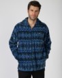 Short men's robe with zipper closure