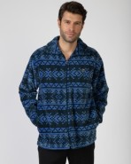 Short men's robe with zipper closure