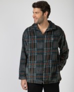 Short men's robe with zipper closure