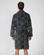 Long crossover men's robe