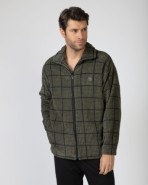 Short men's robe with zipper closure