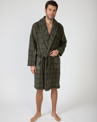 Long crossover men's robe