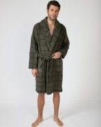 Long crossover men's robe