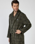 Long crossover men's robe