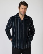Short men's robe with zipper closure