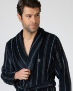 Long crossover men's robe