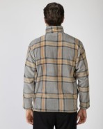 Short men's robe with zipper closure