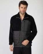 Short men's robe with zipper closure
