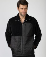 Short men's robe with zipper closure