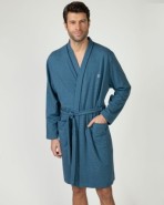 Long crossover men's robe