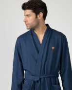 Long crossover men's robe