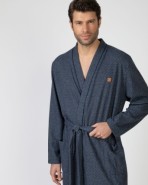 Long crossover men's robe
