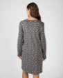 Short long-sleeved cotton nightgown
