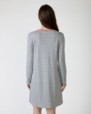 Short printed nightgown with long sleeves