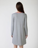 Short printed nightgown with long sleeves