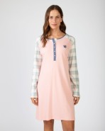 Camisó curt estampat de màniga llarga