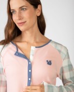 Camisó curt estampat de màniga llarga