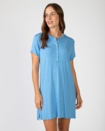 Short-sleeved printed short nightgown