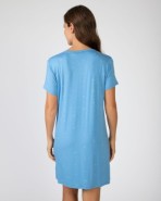 Short-sleeved printed short nightgown