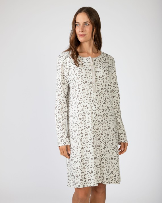 Camisó curt estampat de màniga llarga