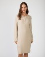 Short long-sleeved loose knit nightgown