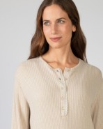 Camisó curt de màniga llarga teixit desagujado