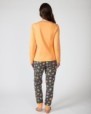 Pijama de mujer largo en punto de algodón estampado