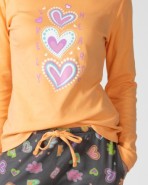 Pijama de dona llarg en punt de cotó estampat