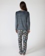 Long women's pajamas in microfleece fabric