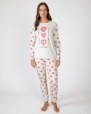 Pijama de mujer largo en tejido de micropolar