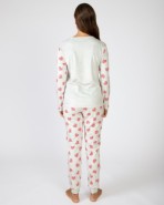 Long women's pajamas in microfleece fabric