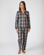 Pijama de dona llarg i obert de tela de cotó