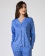 Pijama de mujer largo en punto de algodón estampado