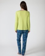 Pijama de dona llarg en teixit de punt estampat