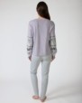 Long jacquard knit women's pajamas