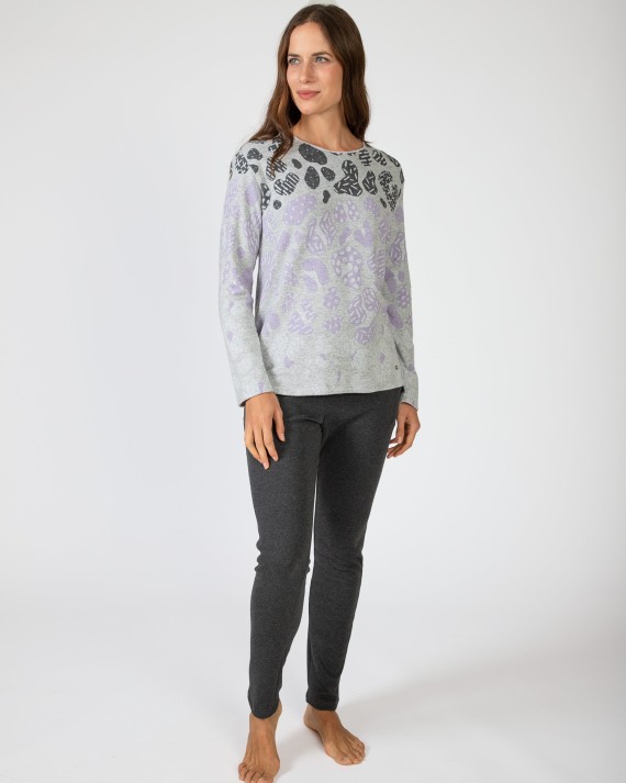 Long women's milanese knit pajamas