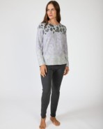 Long women's milanese knit pajamas