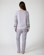 Long jacquard knit women's pajamas