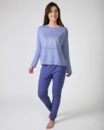 Pijama de dona llarg en teixit de punt