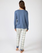 Pijama de dona llarg en teixit de punt estampat