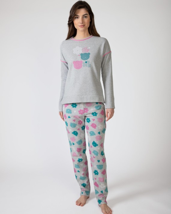 Long women's milanese knit pajamas