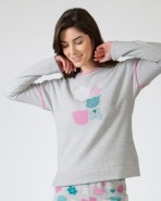 Long women's milanese knit pajamas