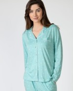 Pijama de dona llarg en punt de modal cotó estampat