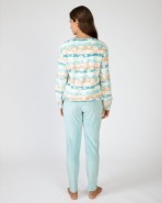 Long women's pajamas in microfleece fabric