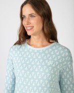 Long jacquard knit women's pajamas