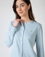 Long jacquard knit women's pajamas