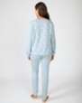 Long jacquard knit women's pajamas