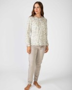 Long women's pajamas in microfleece fabric